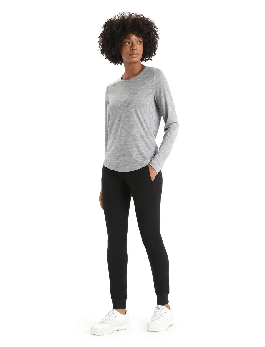 Black Women's Icebreaker Merino Crush Pants | USA 1520RVDW